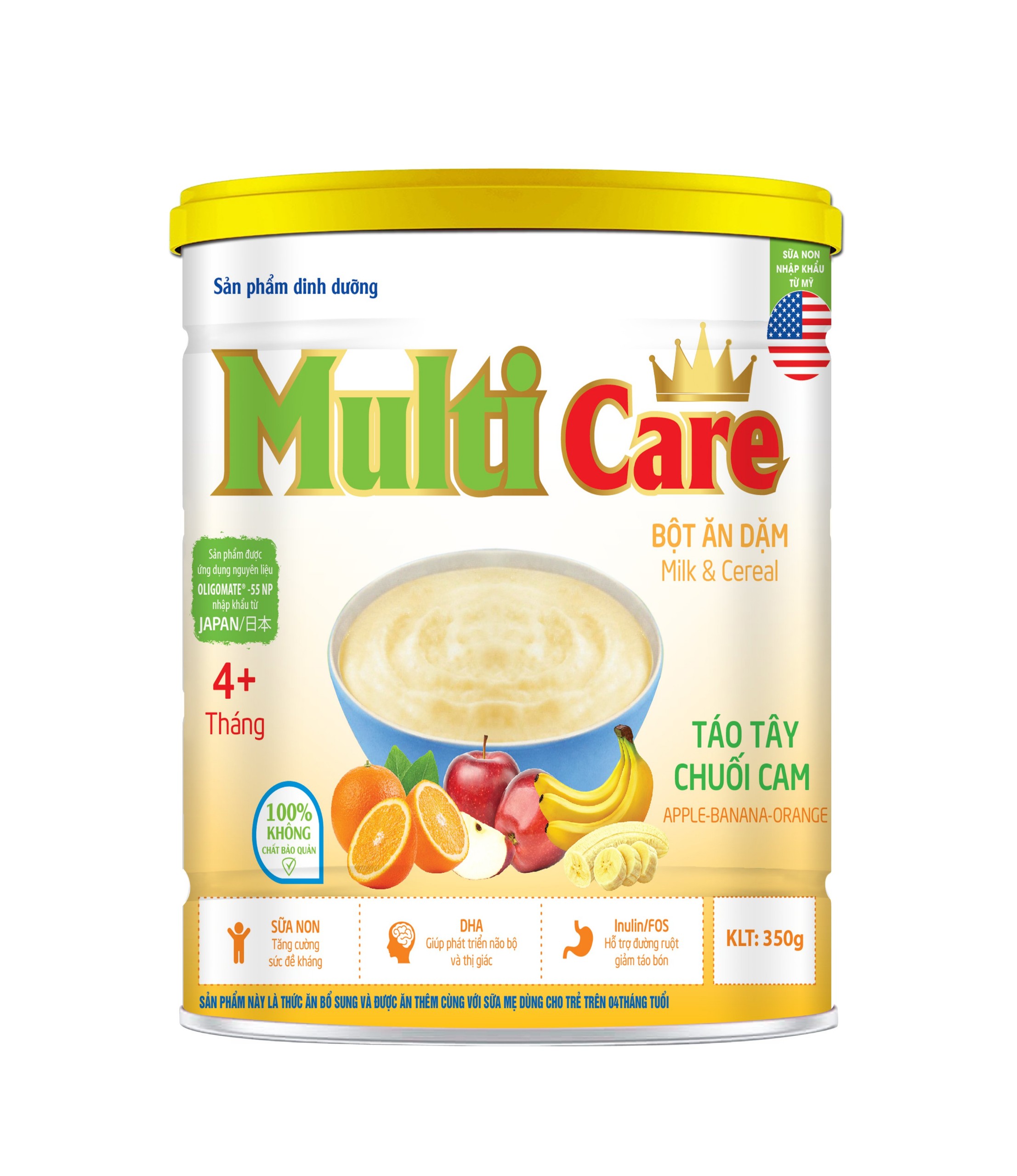 Bột Ăn Dặm Multi Care Táo tây chuối cam