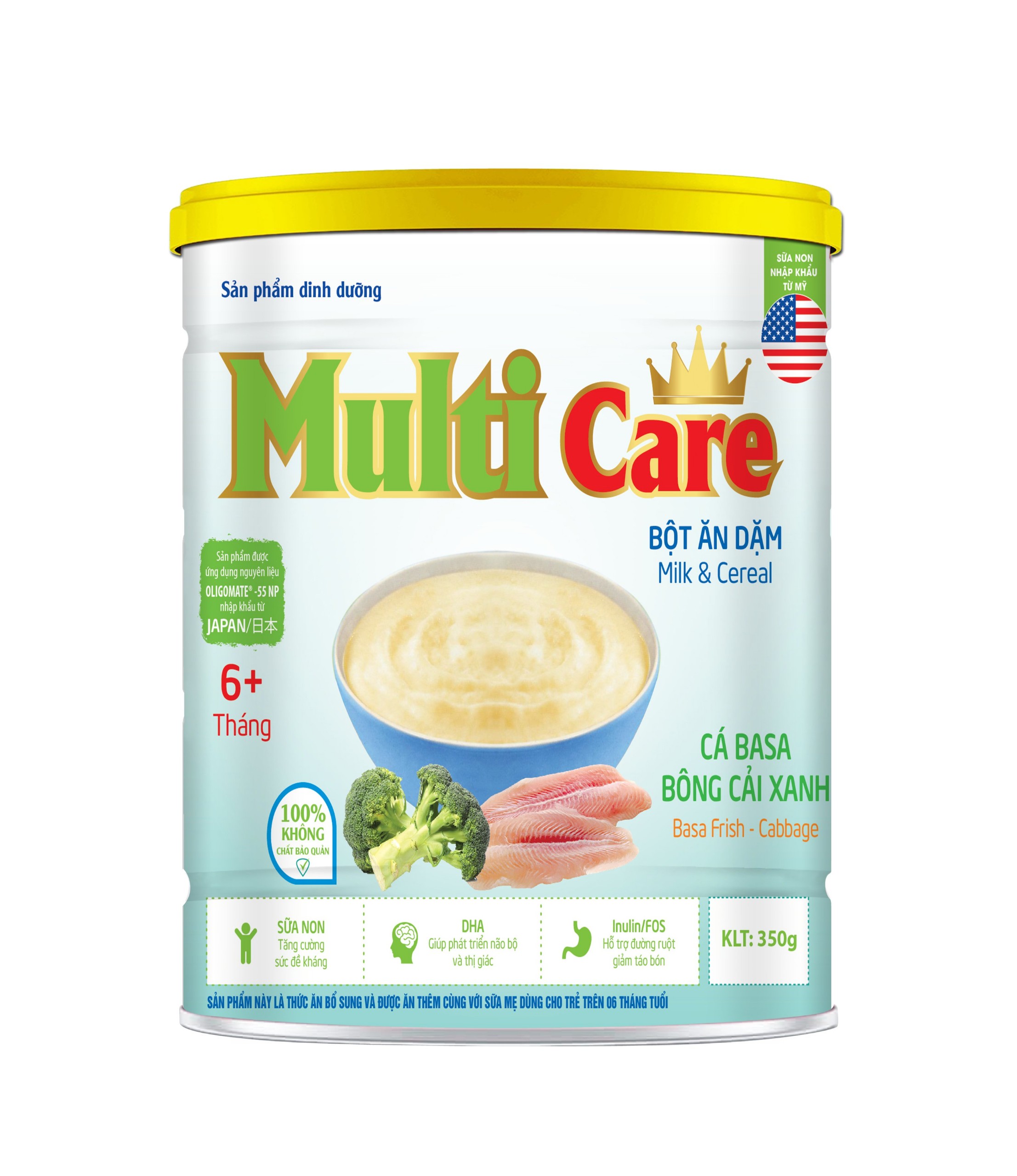 Bột Ăn Dặm Multi Care Cá Basa Bông cải xanh